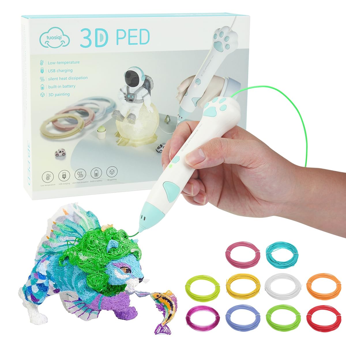 Serplex 3D Pen For Kids, USB Wireless 3D Pen With 3 Roll 6m Long 3D Pen Filament, Doodle Gadgets For Students Magical Pen Cat Paw Cute Pens Fancy Pen 3d Pen Kids Drawing Gadget Serplex 3D Pen For Kids, USB Wireless 3D Pen With 3 Roll 6m Long 3D Pen Filament, Doodle Gadgets For Students Magical Pen Cat Paw Cute Pens Fancy Pen 3d Pen Kids Drawing Gadget